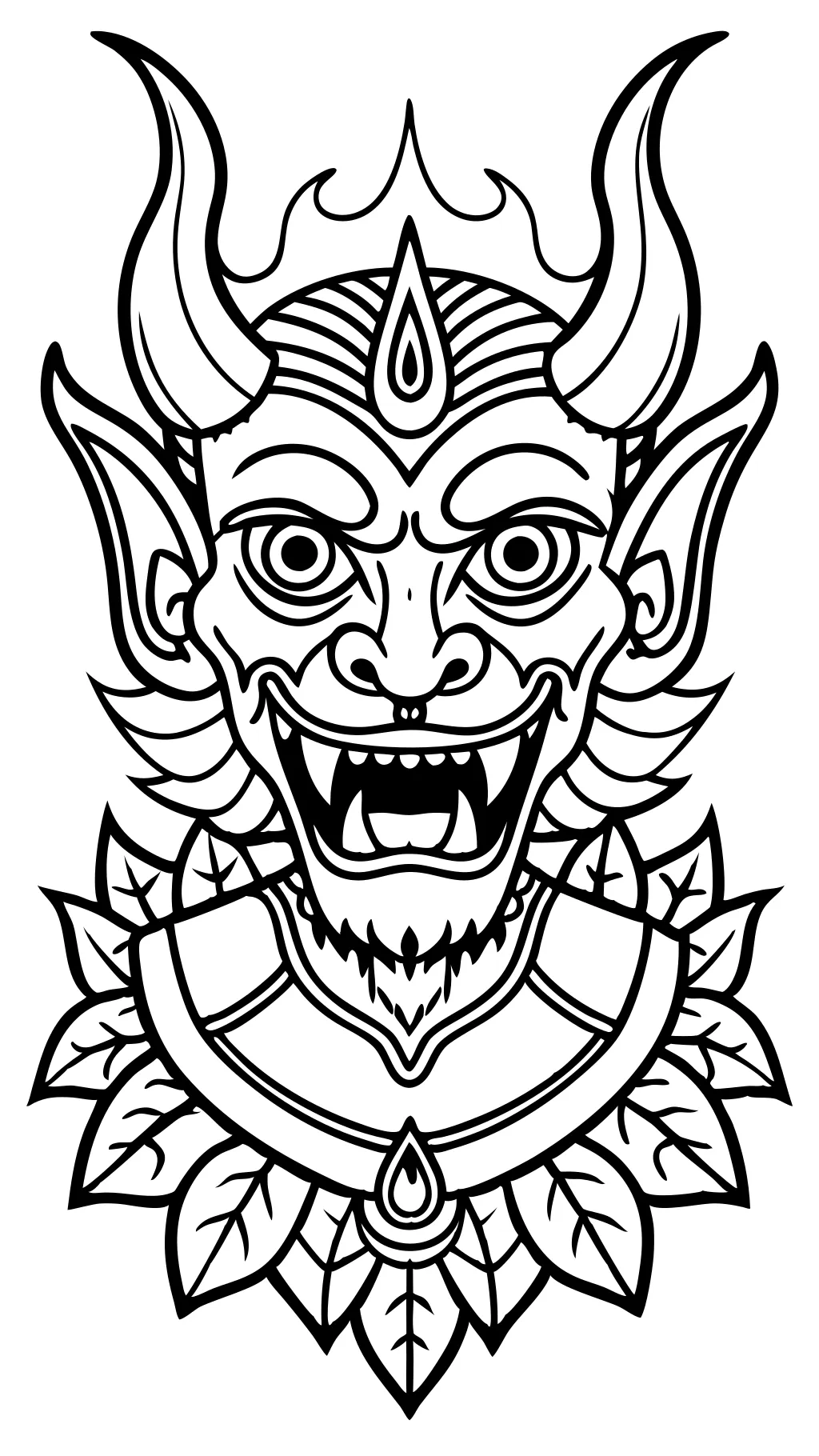 coloring pages demons